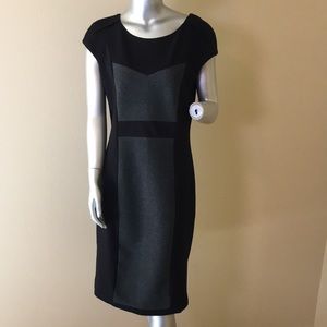 SHADES OF GREY by MICAH COHN | Colorblock Cap Sleeve Dress